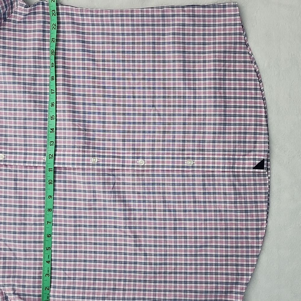 UNTUCKit Men's Wrinkle Free Checkered Cotton Button Up Dress Shirt Large - Picture 6 of 7